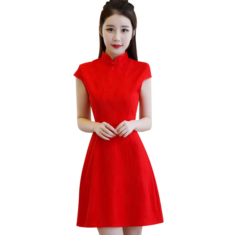 New Chinese Traditional Women Lace Printing Qipao Vintage Cheongsam Novelty Chinese Formal Dress Size S M L XL XXL
New Chinese Traditional Women Lace Printing Qipao Vintage Cheongsam Novelty Chinese Formal Dress Size S M L XL XXL