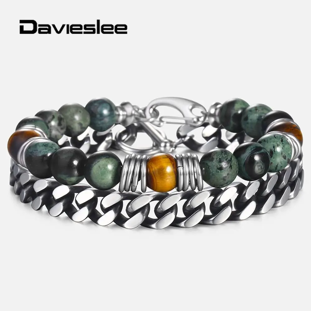 2Pcs/Set Beaded Bracelets for Men Yellow Tiger Eye Stone Stainless Steel Curb Link Chain Bracelets for Men Dropship LDLBF38
2Pcs/Set Beaded Bracelets for Men Yellow Tiger Eye Stone Stainless Steel Curb Link Chain Bracelets for Men Dropship LDLBF38