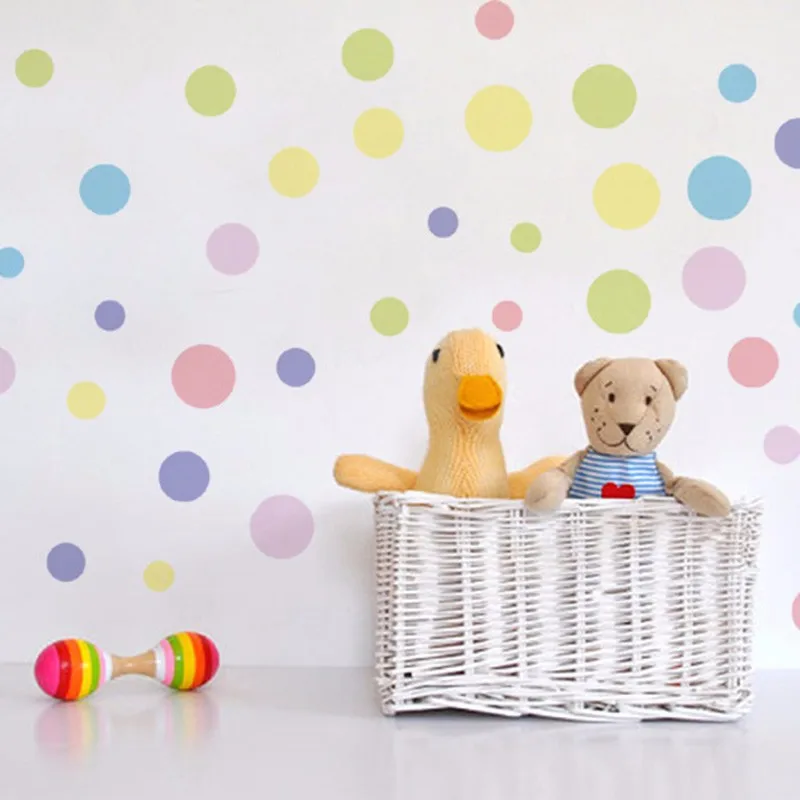 Colorful polka dot wall sticker kids room adhesive baby bedroom lovely nursery wall decal home decor living room wall mural
Colorful polka dot wall sticker kids room adhesive baby bedroom lovely nursery wall decal home decor living room wall mural