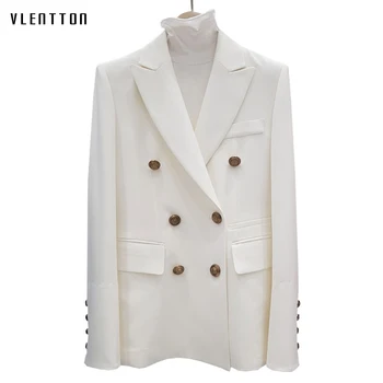 High Quality Spring Women's Jacket Blazer Coat Double-Breasted Black white Office Blazer Long sleeve Female Suits Jacket Outwear
High Quality Spring Women's Jacket Blazer Coat Double-Breasted Black white Office Blazer Long sleeve Female Suits Jacket Outwear