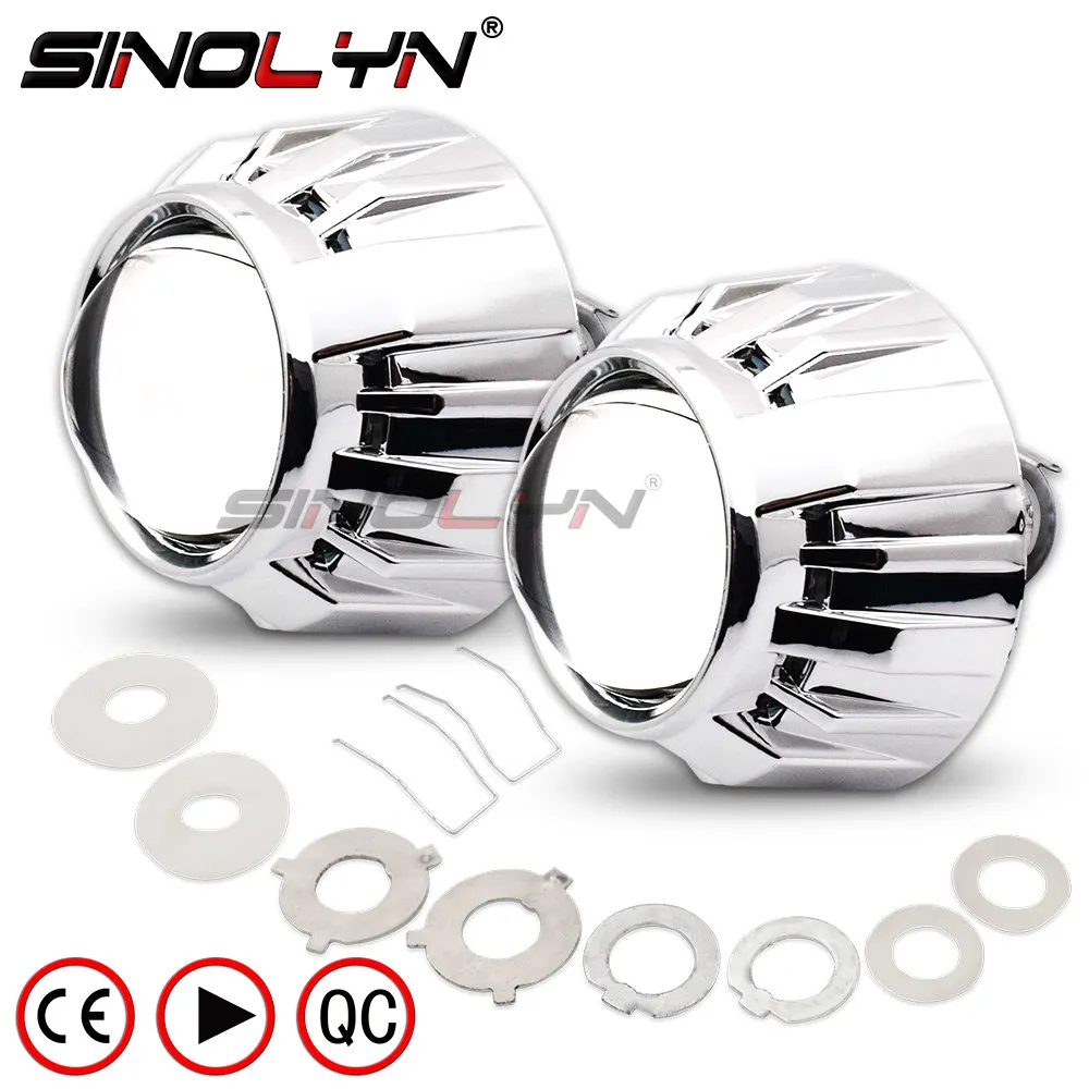 Car Styling 3.0'' Pro Leader HID Bi xenon Projector Headlamp Lens H1 H4 H7+Gatling Gun 2 Shrouds For Car Headlight Retrofit DIY
Car Styling 3.0'' Pro Leader HID Bi xenon Projector Headlamp Lens H1 H4 H7+Gatling Gun 2 Shrouds For Car Headlight Retrofit DIY