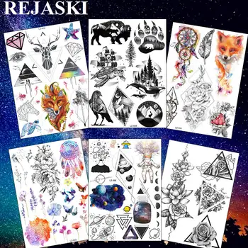 REJASKI Turtle Bison Paw Mountain Temporary Tattoos For Men Women Sticker Astronaut Tatoos Waterproof Fake Kids Tattoo Art
REJASKI Turtle Bison Paw Mountain Temporary Tattoos For Men Women Sticker Astronaut Tatoos Waterproof Fake Kids Tattoo Art