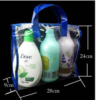 wholesalesize:28*24*9cm Fast free shipping.Blue edge clear pvc packing bag gift bag clear cosmetic bag, 100piece\lot
wholesalesize:28*24*9cm Fast free shipping.Blue edge clear pvc packing bag gift bag clear cosmetic bag, 100piece\lot