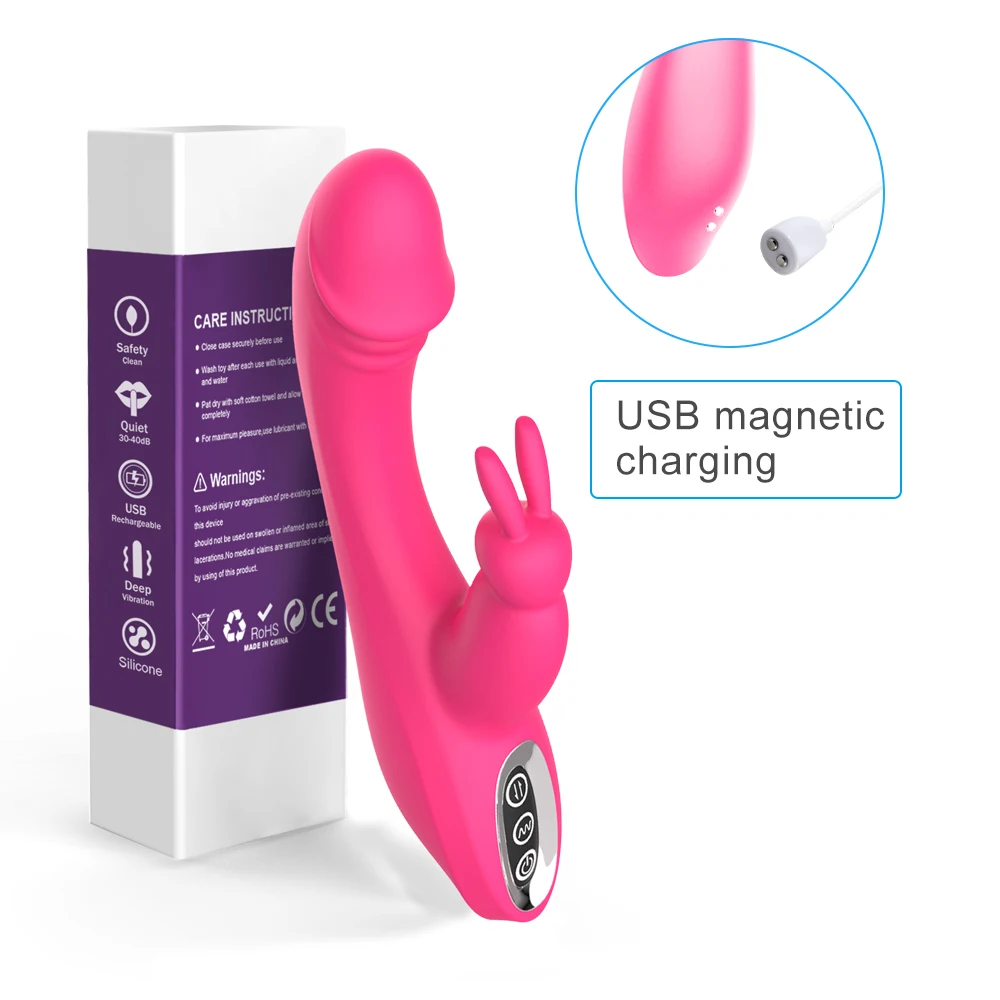 G-spot кролик вибратор перезаряжаемый водонепроницаемый вибрирующий