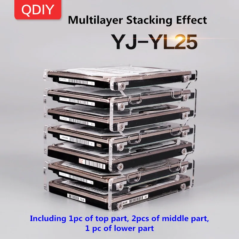 QDIY 2.5 inch solid state drive bracket SSD box Multi-layer stacking External hard drive HD cabinet bracket frame
QDIY 2.5 inch solid state drive bracket SSD box Multi-layer stacking External hard drive HD cabinet bracket frame