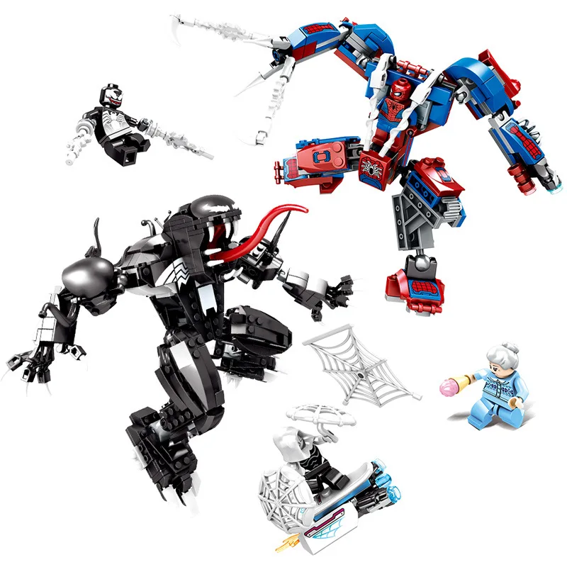 Marvel 671Pcs Surprise Avengers: End Superhero Spiderman and Venom Mechanical Building Block Brick Toys Compatible with Legoes
Marvel 671Pcs Surprise Avengers: End Superhero Spiderman and Venom Mechanical Building Block Brick Toys Compatible with Legoes