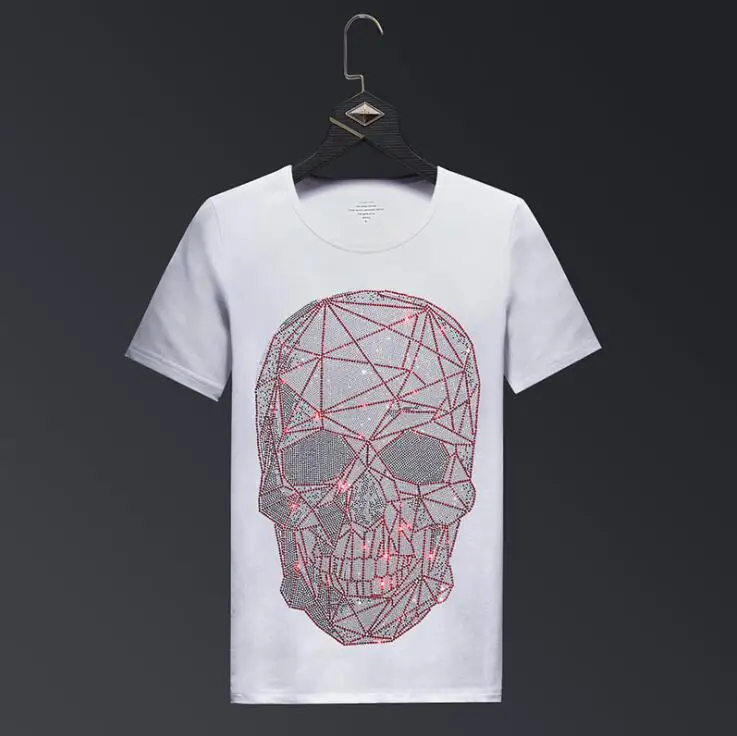 19SS Summer Top Mens Skulls Rhinestones T Shirts Modal Cotton O Neck Short Sleeve Slim Tee Shirt Homme Calaveras Camiseta
19SS Summer Top Mens Skulls Rhinestones T Shirts Modal Cotton O Neck Short Sleeve Slim Tee Shirt Homme Calaveras Camiseta