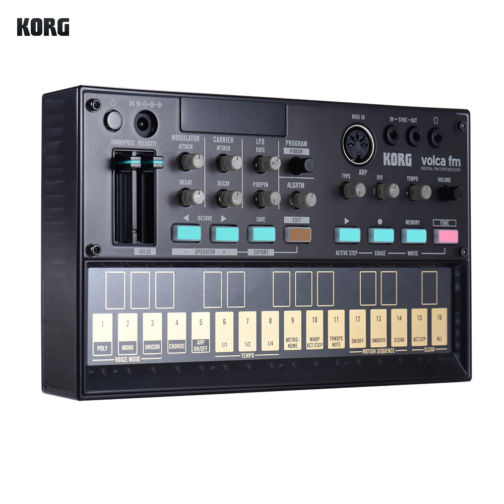 KORG volca fm Portable Digital FM Synthesizer with MIDI In 3.5mm Sync In/ Out Headphone Jacks
KORG volca fm Portable Digital FM Synthesizer with MIDI In 3.5mm Sync In/ Out Headphone Jacks