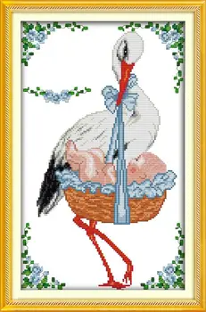 Red-crowned Cranes with the Baby (blue) DMC Cross Stitch 14CT 11CT DIY Needlework Counted Cross stitch Kits For Embroidery Craft
Red-crowned Cranes with the Baby (blue) DMC Cross Stitch 14CT 11CT DIY Needlework Counted Cross stitch Kits For Embroidery Craft