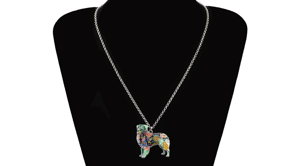 Bonsny Enamel Statement Maxi Australian Shepherd Dog Necklace Choker Pendant Chain Collar 2017 New Jewelry For Women Girl Bijoux Bonsny Enamel Statement Maxi Australian Shepherd Dog Necklace Choker Pendant Chain Collar 2017 New Jewelry For Women Girl Bijoux