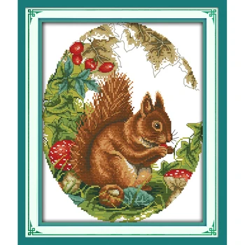 Squirrel In The Jungle Chinese Cross Stitch Kits Ecological Cotton Stamped Printed 11CT DIY Gift New Year Decorations For Home
Squirrel In The Jungle Chinese Cross Stitch Kits Ecological Cotton Stamped Printed 11CT DIY Gift New Year Decorations For Home