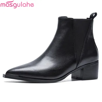 Masgulahe 2018 new arrival ankle boots for women pointed toe square high heels genuine leather boots black classic ladies boots
Masgulahe 2018 new arrival ankle boots for women pointed toe square high heels genuine leather boots black classic ladies boots