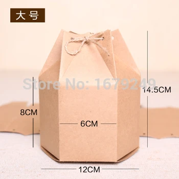 L size 12*8*14.5cm Hexagon kraft paper box /Biscuit /Tea canndy sugar cake boxes chocolate food packing box 200pcs/lot
L size 12*8*14.5cm Hexagon kraft paper box /Biscuit /Tea canndy sugar cake boxes chocolate food packing box 200pcs/lot