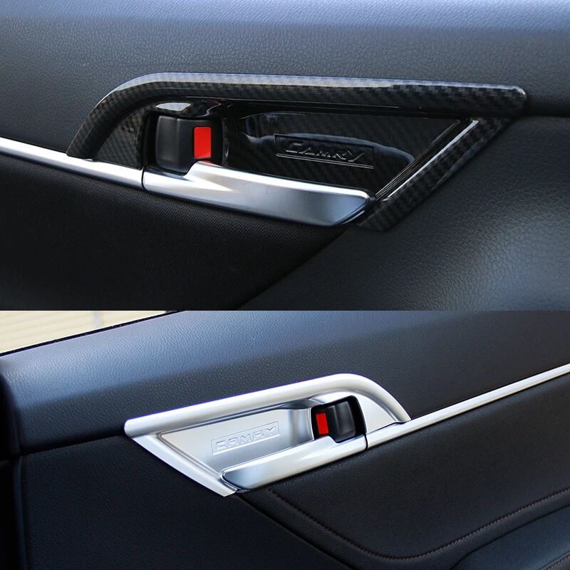 For Toyota Camry 2019 2018 Car Interior Door Handle Handrail Bowl Cover Stickers Trim Strips Car Styling Accessories 4 Pcs/Set
For Toyota Camry 2019 2018 Car Interior Door Handle Handrail Bowl Cover Stickers Trim Strips Car Styling Accessories 4 Pcs/Set