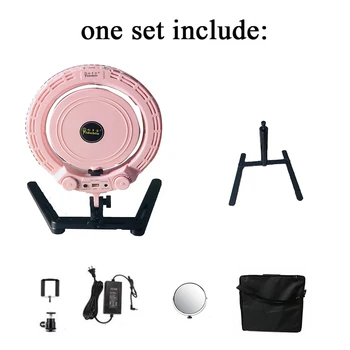 Yidoblo pink QS-280 10" mini Beauty Ring Light Ring lamp makeup with mirror, table stand, Mobile phone holder and soft bag
Yidoblo pink QS-280 10" mini Beauty Ring Light Ring lamp makeup with mirror, table stand, Mobile phone holder and soft bag