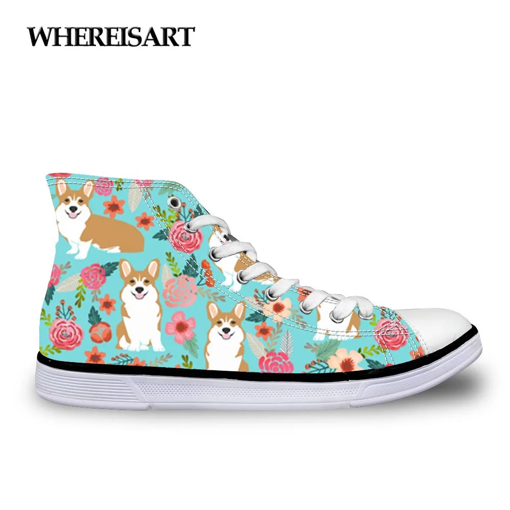 WHEREISART Corgis Printing Women Vulcanized Shoes Canvas Flat Footwear Sneakers 2019 Breathable Casual Shoes Tenis Feminino
WHEREISART Corgis Printing Women Vulcanized Shoes Canvas Flat Footwear Sneakers 2019 Breathable Casual Shoes Tenis Feminino