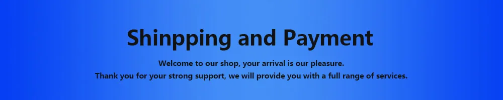 shipping and payment