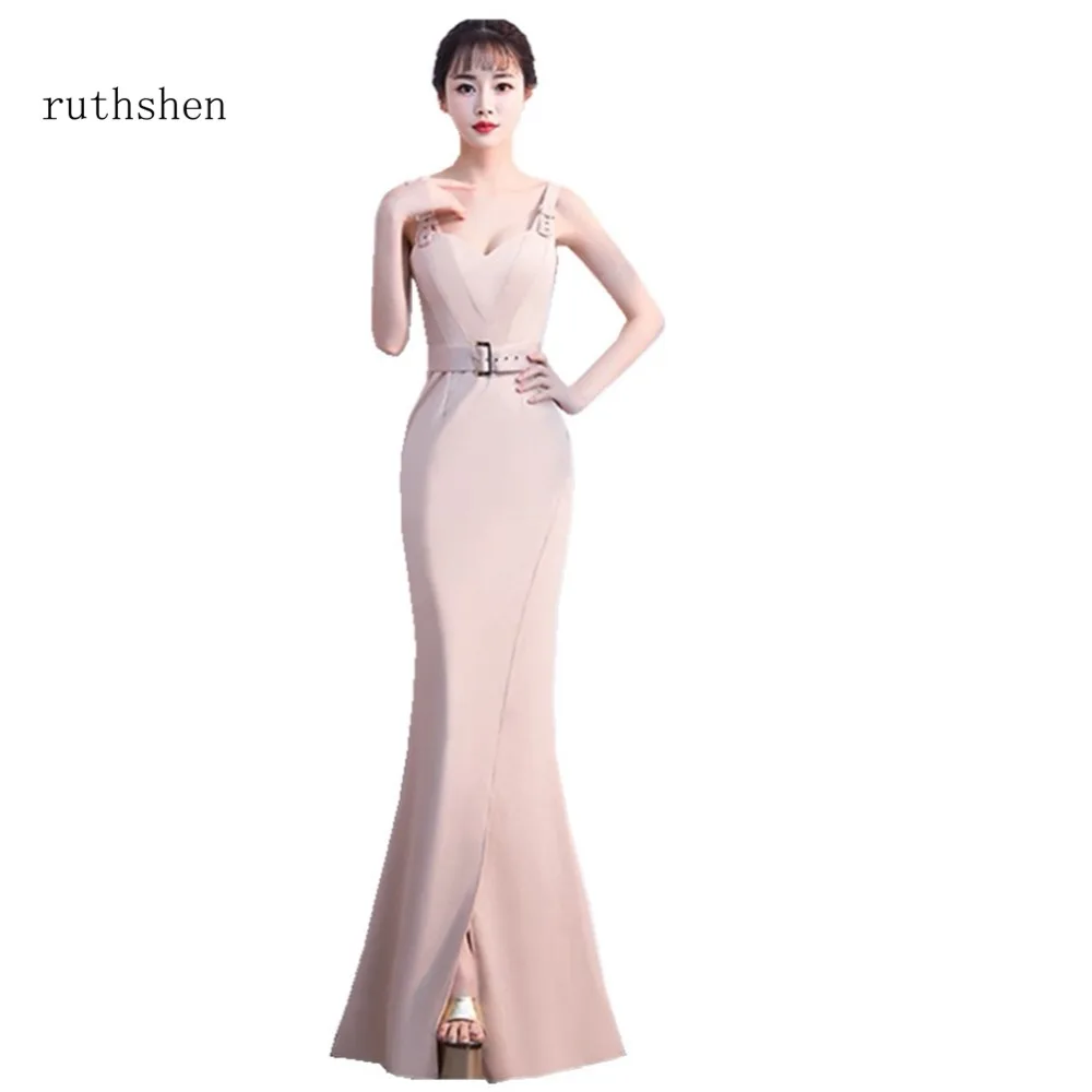 ruthshen Luxury Robe De Soiree Evening Dresses New Sleeveless Mermaid Floor Length Prom Gowns Cheap Women Special Occasion Dress | Свадьбы и