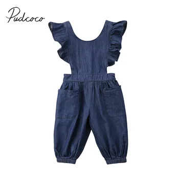 2018 Brand New Cute Toddler Infant Kids Baby Girls Ruffle Jumpsuit Denim Romper Long Pants Outfits Backless Summer Clothes 1-6T
2018 Brand New Cute Toddler Infant Kids Baby Girls Ruffle Jumpsuit Denim Romper Long Pants Outfits Backless Summer Clothes 1-6T