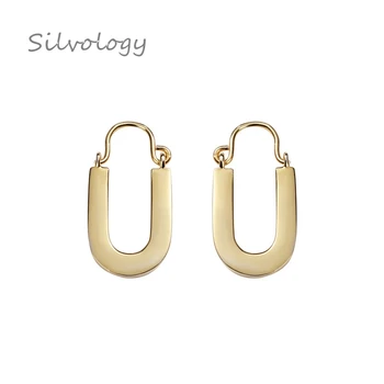 Silvology 925 Sterling Silver U Letter Drop Earrings Gold Frosty Style Simple Wild Elegant Chic Female Earrings Silver Jewelry
Silvology 925 Sterling Silver U Letter Drop Earrings Gold Frosty Style Simple Wild Elegant Chic Female Earrings Silver Jewelry
