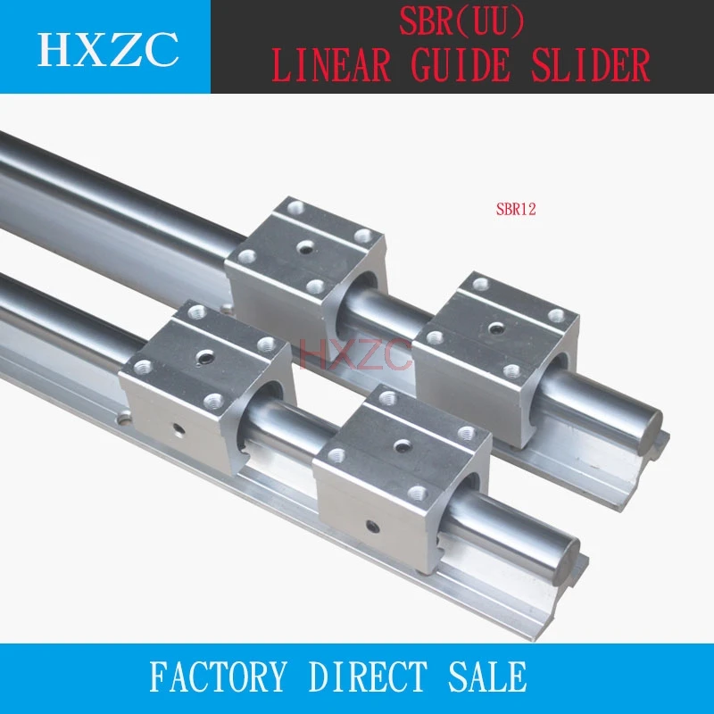 Free shipping SBR12 12mm rail L700mm linear guide with 2pcs SBR12UU Set cnc router part linear rail