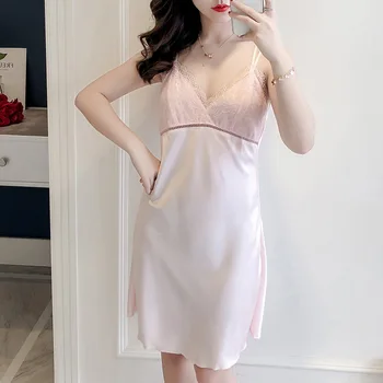 Lady Deep V Nightgown Backless Porno Lace Sleepwear Night Dress Gowns Ropa Sexy Para El Sexo Babydoll Silk Lingerie Pink
Lady Deep V Nightgown Backless Porno Lace Sleepwear Night Dress Gowns Ropa Sexy Para El Sexo Babydoll Silk Lingerie Pink