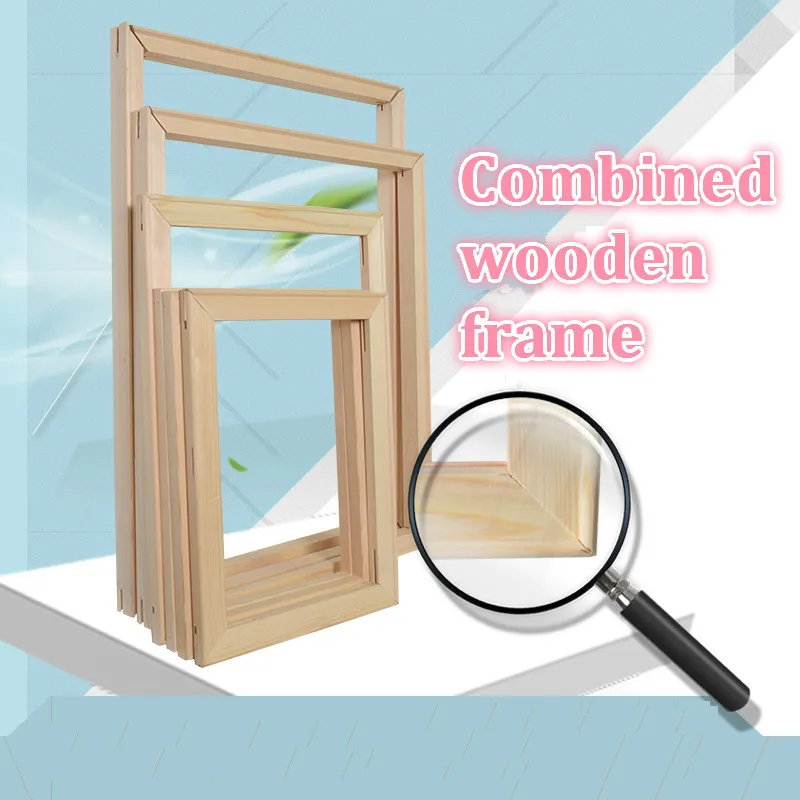 Combined wooden frame for painting by numbers canvas painting DIY custom frame any size picture inner frame without the painting
Combined wooden frame for painting by numbers canvas painting DIY custom frame any size picture inner frame without the painting