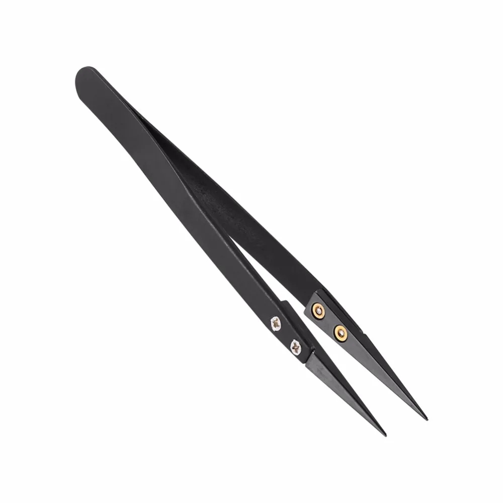 Stainless Steel Ceramic Tweezers Heat Resistant Non Conductive Ceramic Pointed Tip Forceps DIY Tools Hand Tool
Stainless Steel Ceramic Tweezers Heat Resistant Non Conductive Ceramic Pointed Tip Forceps DIY Tools Hand Tool