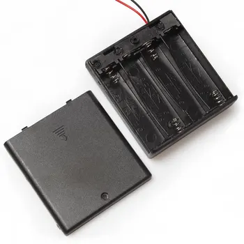 Wholesale 100PCS/lot 4*AA 6V Plastic Battery Clip Storage Box With Cover ON/OFF Switch With Wire Leads For 4 x AA Batteries
Wholesale 100PCS/lot 4*AA 6V Plastic Battery Clip Storage Box With Cover ON/OFF Switch With Wire Leads For 4 x AA Batteries