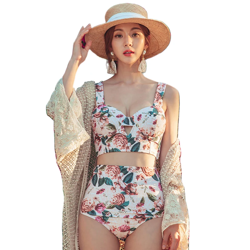 Female High Waist Bikini Women Swimwear Palm Floral Halter Strappy Swimsuit Striped Two Pieces Bikini Set Halter Bathing Suit
Female High Waist Bikini Women Swimwear Palm Floral Halter Strappy Swimsuit Striped Two Pieces Bikini Set Halter Bathing Suit