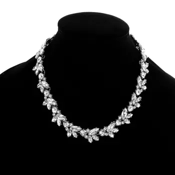 2017 Women Wedding Party Jewelry Bohemia Style Luxury Clear Crystal Leaf Leave Necklaces Flower Choker Bib Statement Necklace
2017 Women Wedding Party Jewelry Bohemia Style Luxury Clear Crystal Leaf Leave Necklaces Flower Choker Bib Statement Necklace