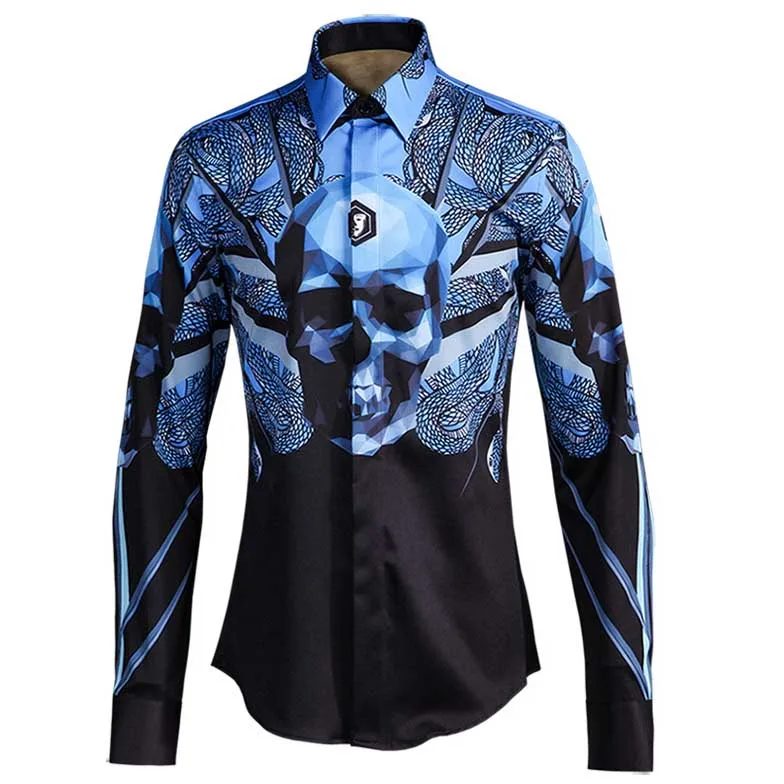 Mens Dress Shirts 3D digital printing Long Sleeve Shinny Casual Button Down Shirts Nightclub Style
Mens Dress Shirts 3D digital printing Long Sleeve Shinny Casual Button Down Shirts Nightclub Style