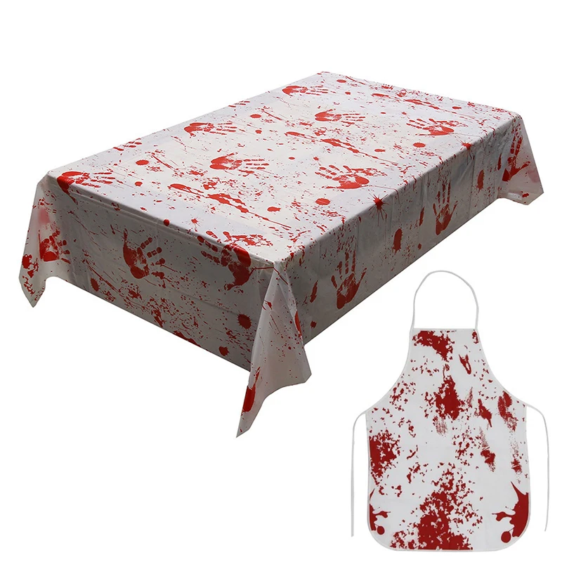 Scary Halloween Decorations Bleeding Blood Apron Handprint Tablecloth Horrible Halloween Party Decoration Prop Home Supplies 1pc
Scary Halloween Decorations Bleeding Blood Apron Handprint Tablecloth Horrible Halloween Party Decoration Prop Home Supplies 1pc