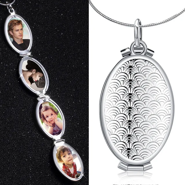 Expanding Photo Locket Necklace Pendant Egg-shaped 4 Photos Gift Jewelry Decoration Necklace Exquisite Ornaments Torque Pendant
Expanding Photo Locket Necklace Pendant Egg-shaped 4 Photos Gift Jewelry Decoration Necklace Exquisite Ornaments Torque Pendant