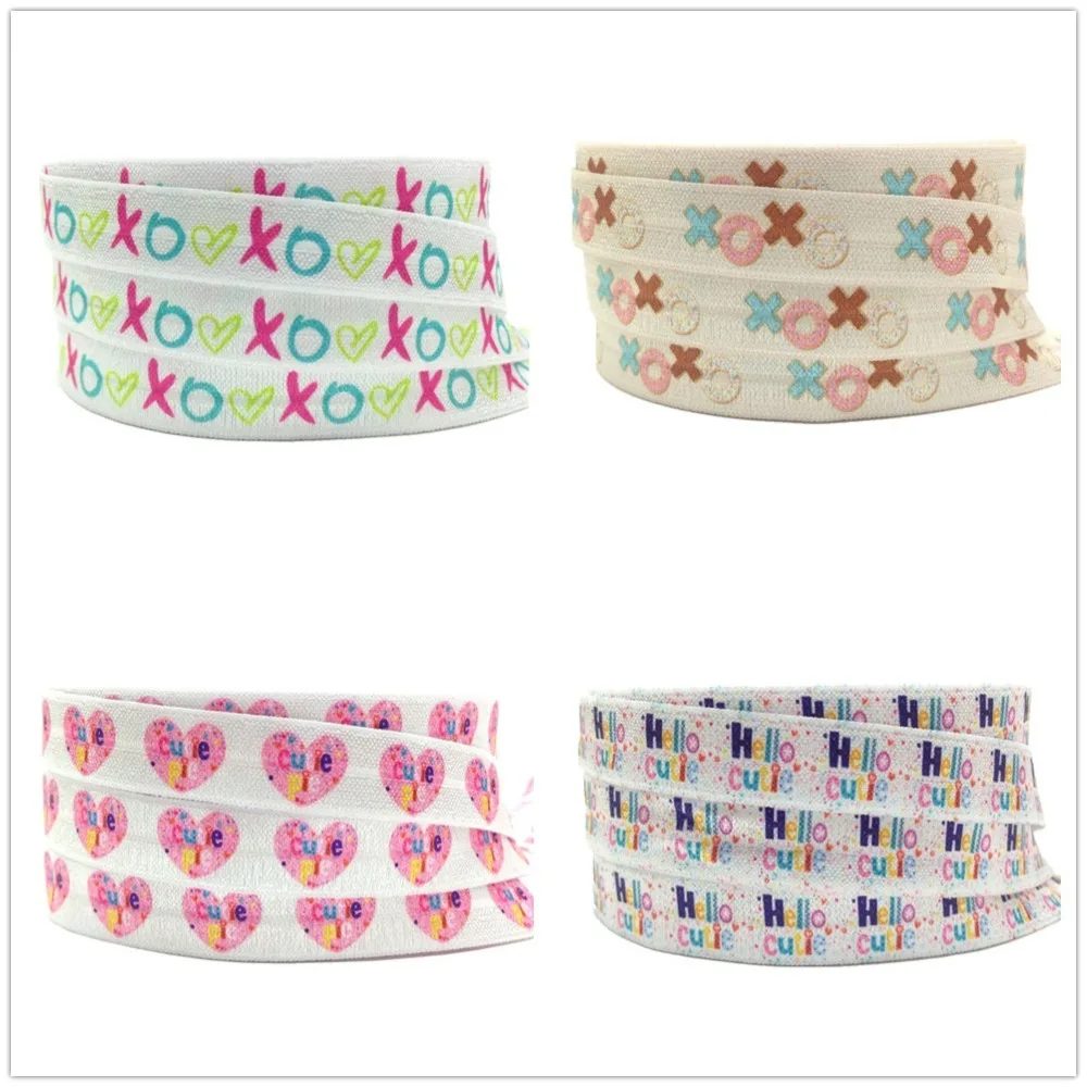 5 Yards 16mm Valentine's Day X O Love Cutie Pie Printed fold over elastic bands DIY Crafts Apparel Accessories decoration
5 Yards 16mm Valentine's Day X O Love Cutie Pie Printed fold over elastic bands DIY Crafts Apparel Accessories decoration