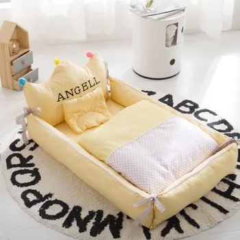 Baby Crib foldable baby bed with quilt set cotton baby travel crib baby nest cunas para bebes multifuncional nido bebe 85*55cm
Baby Crib foldable baby bed with quilt set cotton baby travel crib baby nest cunas para bebes multifuncional nido bebe 85*55cm