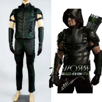 Green Arrow season 4 Cosplay Costume Superhero Oliver Queen green arrow costume leather Full Set Uniform suit Halloween costumes
Green Arrow season 4 Cosplay Costume Superhero Oliver Queen green arrow costume leather Full Set Uniform suit Halloween costumes