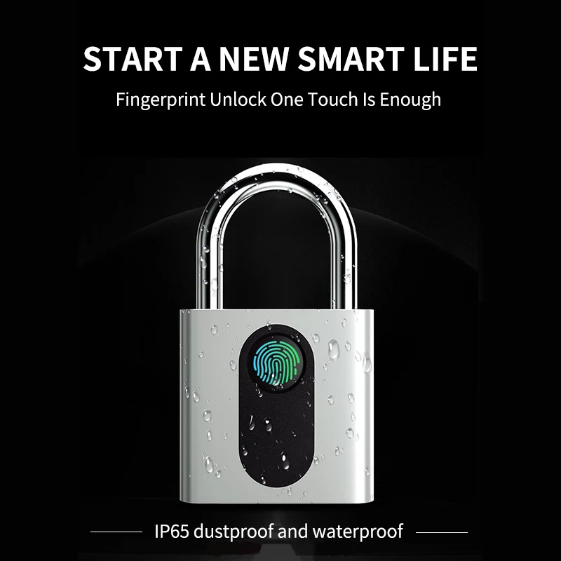 IP65 Waterproof Fingerprint Door Luggage Case Closet Lock USB Rechargeable Smart Keyless Security Intelligent Padlock
IP65 Waterproof Fingerprint Door Luggage Case Closet Lock USB Rechargeable Smart Keyless Security Intelligent Padlock