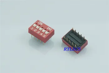 100pcs Dip Switches SPST 5 Position 2.54mm 0.100" pitch Through Hole Slide (Standard) Actuator raised DIP switch 5 Way
100pcs Dip Switches SPST 5 Position 2.54mm 0.100" pitch Through Hole Slide (Standard) Actuator raised DIP switch 5 Way