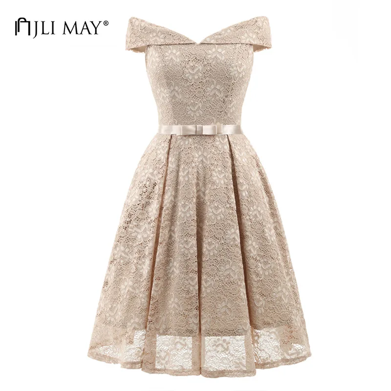 JLI MAY Lace wedding party dress solid slash neck midi short sleeve bow embroidery vintage elegant evening formal summer dresses
JLI MAY Lace wedding party dress solid slash neck midi short sleeve bow embroidery vintage elegant evening formal summer dresses