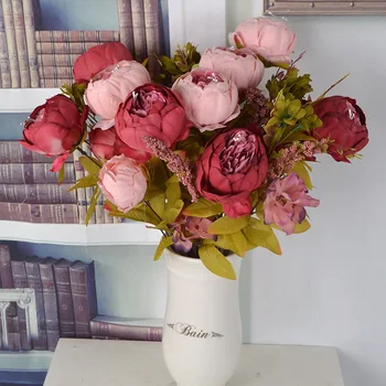 2017 Artificial Flowers Peony Silk Flowe Fall Vivid European Peony Fake Leaf Wedding Home Party Decoration
2017 Artificial Flowers Peony Silk Flowe Fall Vivid European Peony Fake Leaf Wedding Home Party Decoration