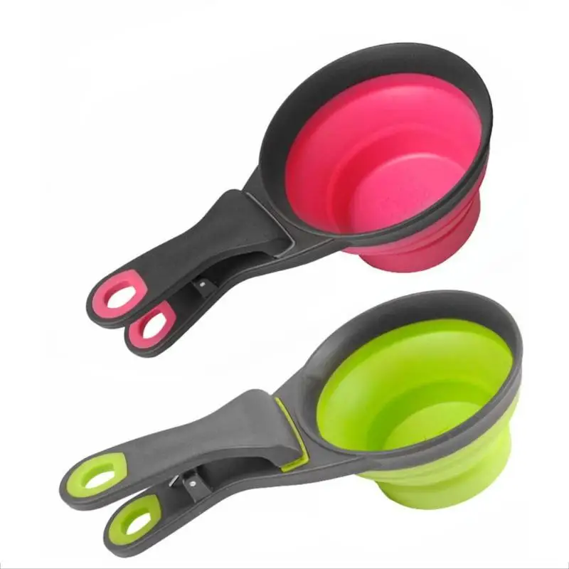 Folded Dog Cat Feeders Bowl Food Scoop Spoon Sealing Clipper Food Storage Collapsible Doggie Snack Cup Pet Cat Dog Supplies Folded Dog Cat Feeders Bowl Food Scoop Spoon Sealing Clipper Food Storage Collapsible Doggie Snack Cup Pet Cat Dog Supplies