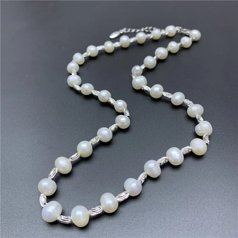 Hot Womens jewellery 925 Silver Bead Natural Big Pearl 45cm Necklace bridal jewelry necklace female white wedding gifts 2019 new
Hot Womens jewellery 925 Silver Bead Natural Big Pearl 45cm Necklace bridal jewelry necklace female white wedding gifts 2019 new