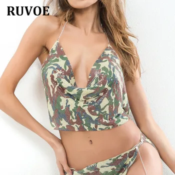 New camouflage two piece set Party Dress 2018 Women Sexy Nightclub Soft Metal dresses halter backless sequins mini vestidos YY28
New camouflage two piece set Party Dress 2018 Women Sexy Nightclub Soft Metal dresses halter backless sequins mini vestidos YY28