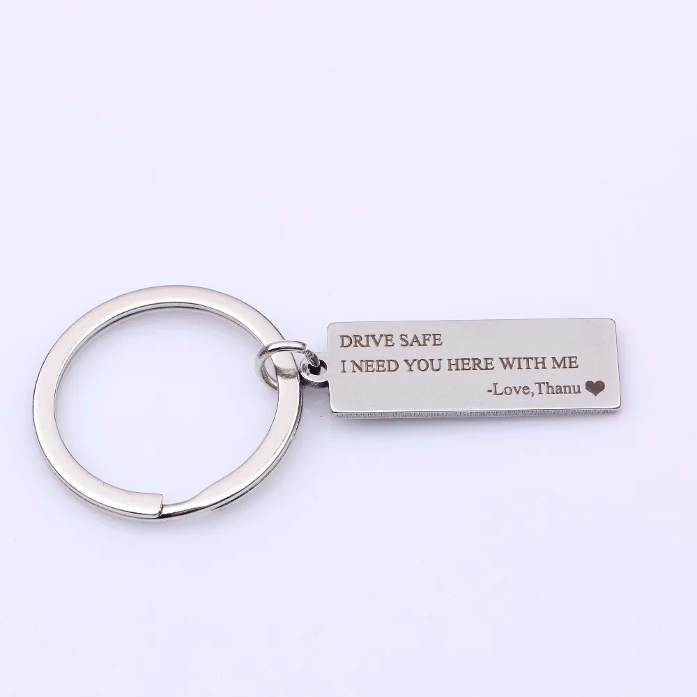 Name customized Engraved Drive Safe I Need You Here With Me Key Chains Couples Friends Keyring Lover'S keys Holder Driver Keytag
Name customized Engraved Drive Safe I Need You Here With Me Key Chains Couples Friends Keyring Lover'S keys Holder Driver Keytag