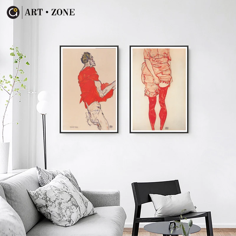 ART ZONE Egon Schiele Twisted Characters And Body Painting Line Abstraction Style Art Print Poster Wall Home Decor Poster
ART ZONE Egon Schiele Twisted Characters And Body Painting Line Abstraction Style Art Print Poster Wall Home Decor Poster