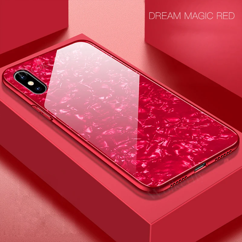 KMUYSL For iPhone XR Phone Case Glitter Conch Shell Tempered Glass Bumper Cover For iphone 8 6s 6 7 Plus X 10 XS XS Max Cases
KMUYSL For iPhone XR Phone Case Glitter Conch Shell Tempered Glass Bumper Cover For iphone 8 6s 6 7 Plus X 10 XS XS Max Cases