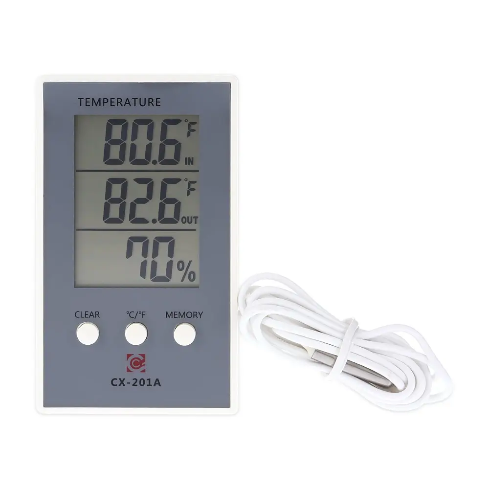 LCD Digital Thermometer Hygrometer Indoor/Outdoor Temperature Humidity Measurer weather station tester C/F Max Min Value Display
LCD Digital Thermometer Hygrometer Indoor/Outdoor Temperature Humidity Measurer weather station tester C/F Max Min Value Display