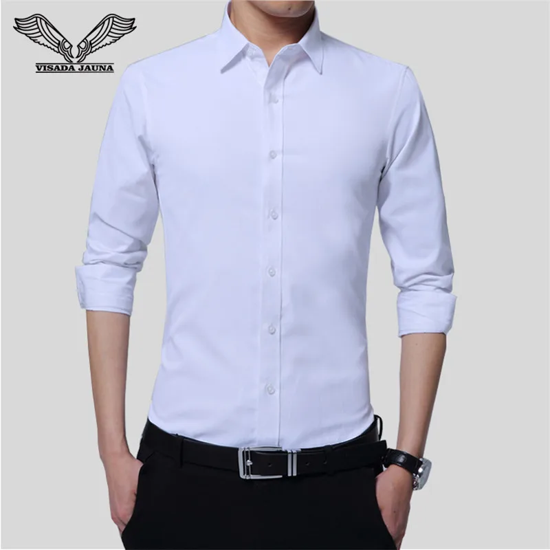 VISADA JAUNA Solid Color Men Shirt Business Casual Male Brand Clothing 2017 New Arrival Long Sleeve Chemise Homme 5XL N1015
VISADA JAUNA Solid Color Men Shirt Business Casual Male Brand Clothing 2017 New Arrival Long Sleeve Chemise Homme 5XL N1015