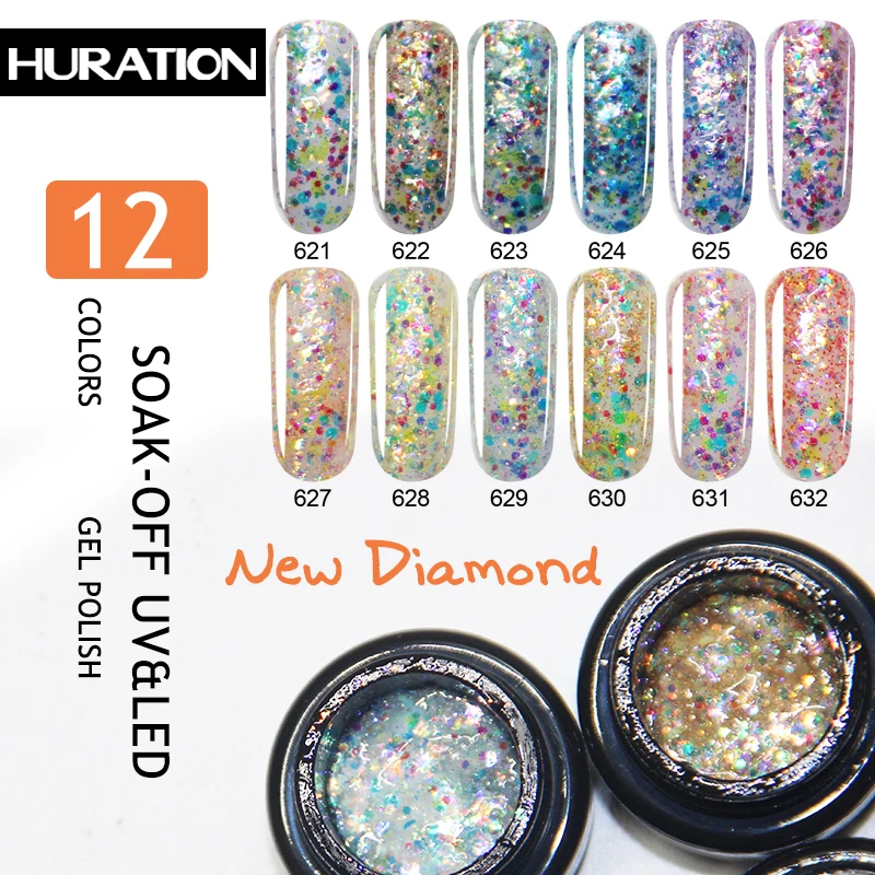 Huration Glitter Nail Gel Polish New Flash Diamond Set Shiny Laser Sequins 12 Color Soak Off UV LED Gel Nail Art Lacquer Primer
Huration Glitter Nail Gel Polish New Flash Diamond Set Shiny Laser Sequins 12 Color Soak Off UV LED Gel Nail Art Lacquer Primer